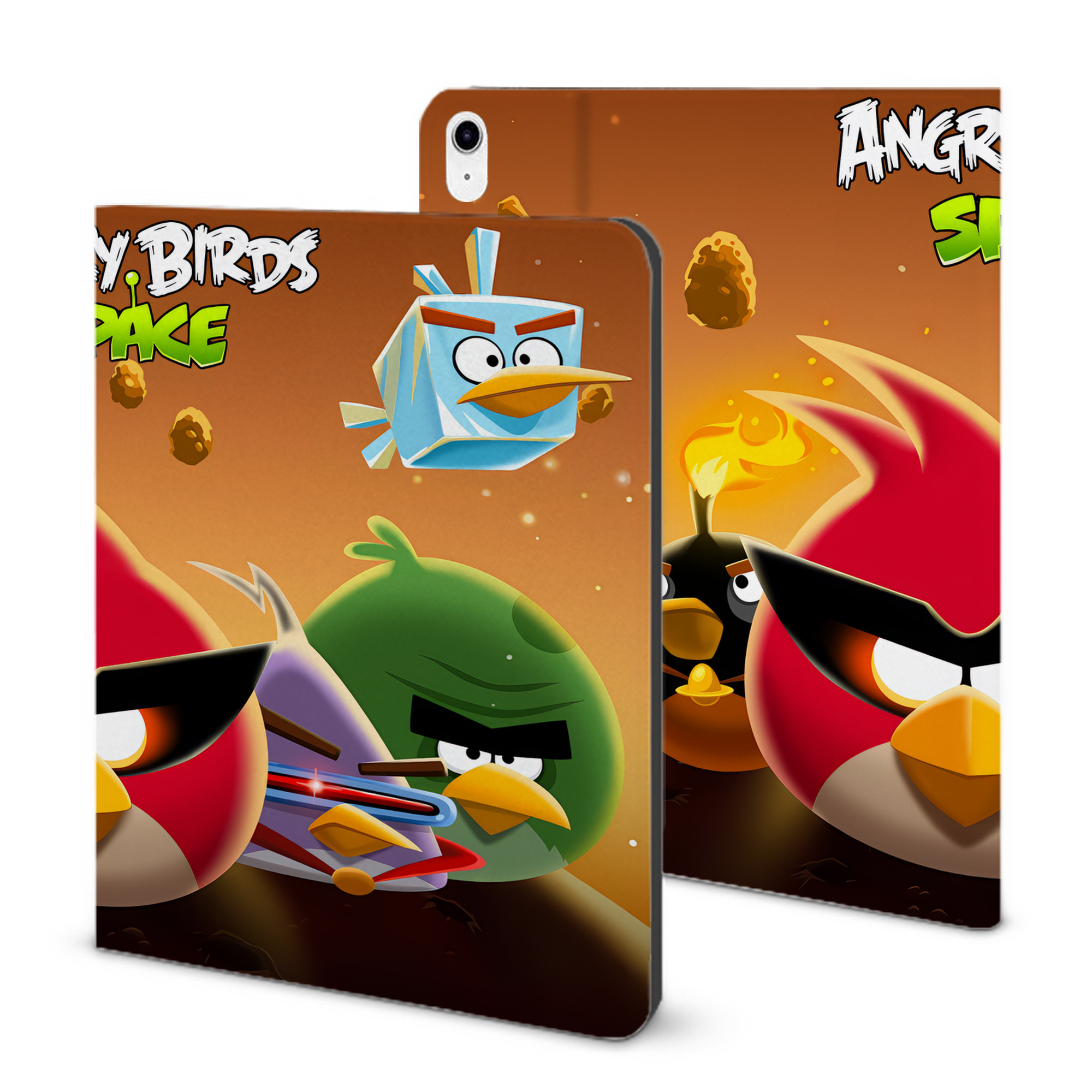 （画像用） Angry Birds アングリーバード IPad ケース ブック型 PUレザー TPU 耐衝撃 軽量 薄型 ペン収納なし 全面保護 IPad 各モデル対応